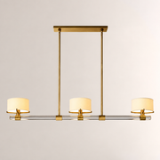 Trumere Linear Linen Shade Chandelier 54