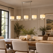 Trumere Linear Linen Shade Chandelier 72