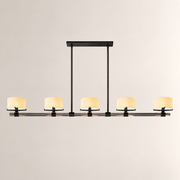 Trumere Linear Linen Shade Chandelier 72
