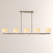 Trumere Linear Linen Shade Chandelier 72