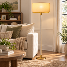 Trumere Linen Shade Floor Lamp