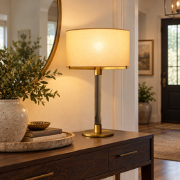 Trumere Linen Shade Table Lamp