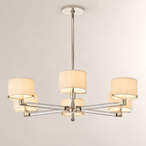 Trumere Round Linen Shade Chandelier 36