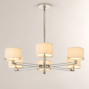 Trumere Round Linen Shade Chandelier 36