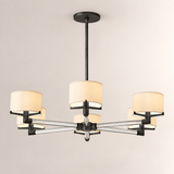 Trumere Round Linen Shade Chandelier 36