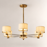 Trumere Round Linen Shade Chandelier 36