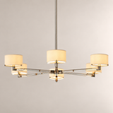 Trumere Round Linen Shade Chandelier 48