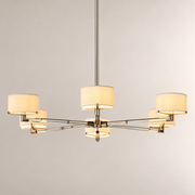 Trumere Round Linen Shade Chandelier 48