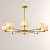 Trumere Round Linen Shade Chandelier 60