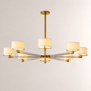 Trumere Round Linen Shade Chandelier 60