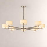 Trumere Round Linen Shade Chandelier 60