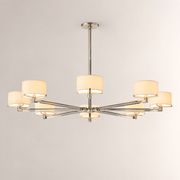 Trumere Round Linen Shade Chandelier 60