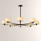 Trumere Round Linen Shade Chandelier 60