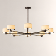 Trumere Round Linen Shade Chandelier 60