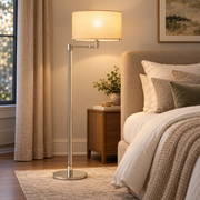 Trumere Task Linen Shade Floor Lamp