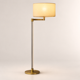 Trumere Task Linen Shade Floor Lamp