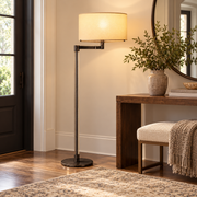 Trumere Task Linen Shade Floor Lamp