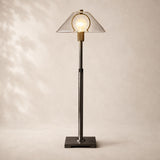 Utiva Glass and Linen Table Lamp