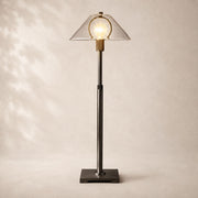 Utiva Glass and Linen Table Lamp