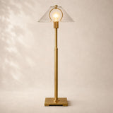 Utiva Glass and Linen Table Lamp