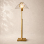 Utiva Glass and Linen Table Lamp
