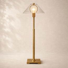 Utiva Glass and Linen Table Lamp