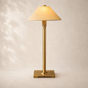 Utiva Glass and Linen Table Lamp
