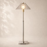 Utiva Glass and Linen Table Lamp