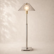 Utiva Glass and Linen Table Lamp