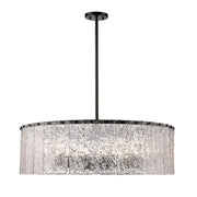 Aura Round Glass Chandelier 27”D 32“D