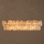 Veyravia Swirled Glass Linear Chandelier 56.5