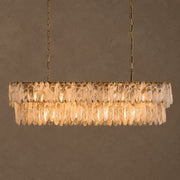 Veyravia Swirled Glass Linear Chandelier 56.5