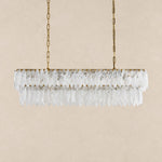 Veyravia Swirled Glass Linear Chandelier 56.5