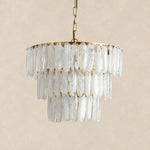 Veyravia Swirled Glass Tiered Round Chandelier 26–38