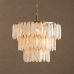 Veyravia Swirled Glass Tiered Round Chandelier 26–38