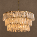 Veyravia Swirled Glass Tiered Round Chandelier 26–38