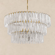 Veyravia Swirled Glass Tiered Round Chandelier 26–38