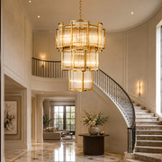 Vero Art Deco Glass Chandelier 23