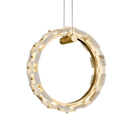Vertical Ring Alabaster Pendant Lamp — image 1