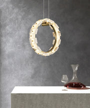 Vertical Ring Alabaster Pendant Lamp — image 5