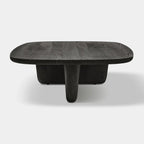 Dune Sculptural Solid Wood Coffee Table For Living Room