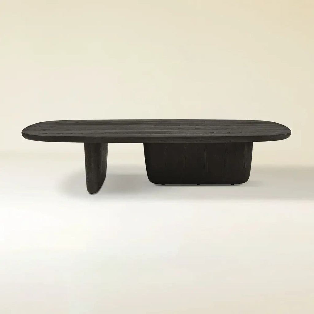Dune Sculptural Solid Wood Coffee Table For Living Room