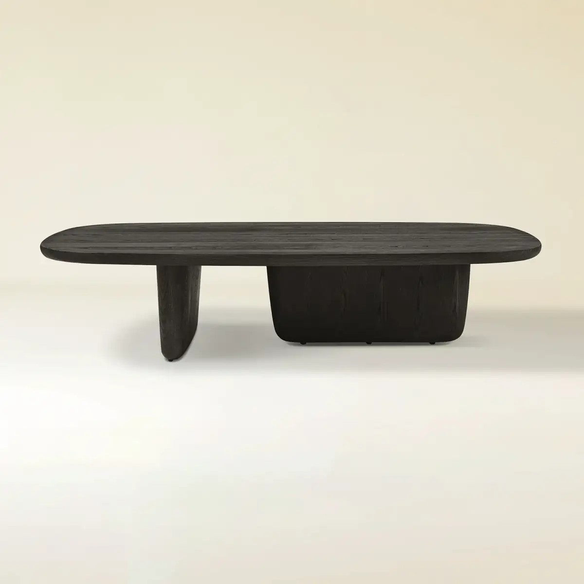 Dune Sculptural Solid Wood Coffee Table For Living Room