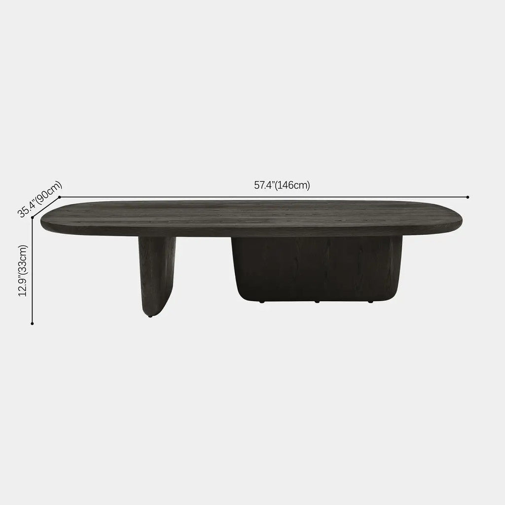 Dune Sculptural Solid Wood Coffee Table For Living Room