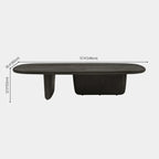 Dune Sculptural Solid Wood Coffee Table For Living Room