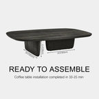 Dune Sculptural Solid Wood Coffee Table For Living Room