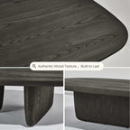 Dune Sculptural Solid Wood Coffee Table For Living Room