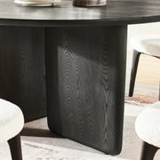 Dune Sculptural Solid Wood Round Dining Table For Dining Room