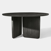 Dune Sculptural Solid Wood Round Dining Table For Dining Room