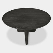 Dune Sculptural Solid Wood Round Dining Table For Dining Room